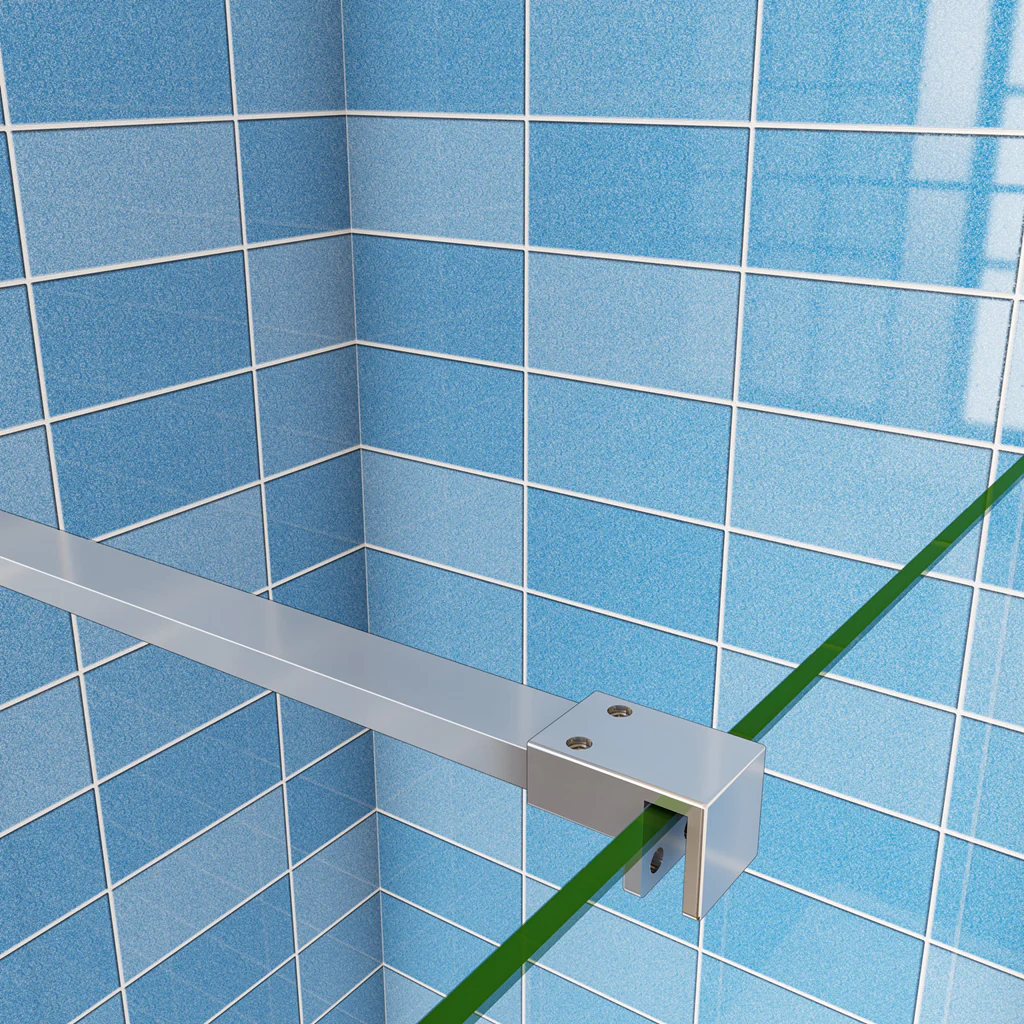 Aica 190 cm Parete Per Doccia Walk In Vetro Temperato Trasparente Anticalcare 8 mm inclusa Barra Stabilizzatrice Tagliabile da 90 cm - Image 6