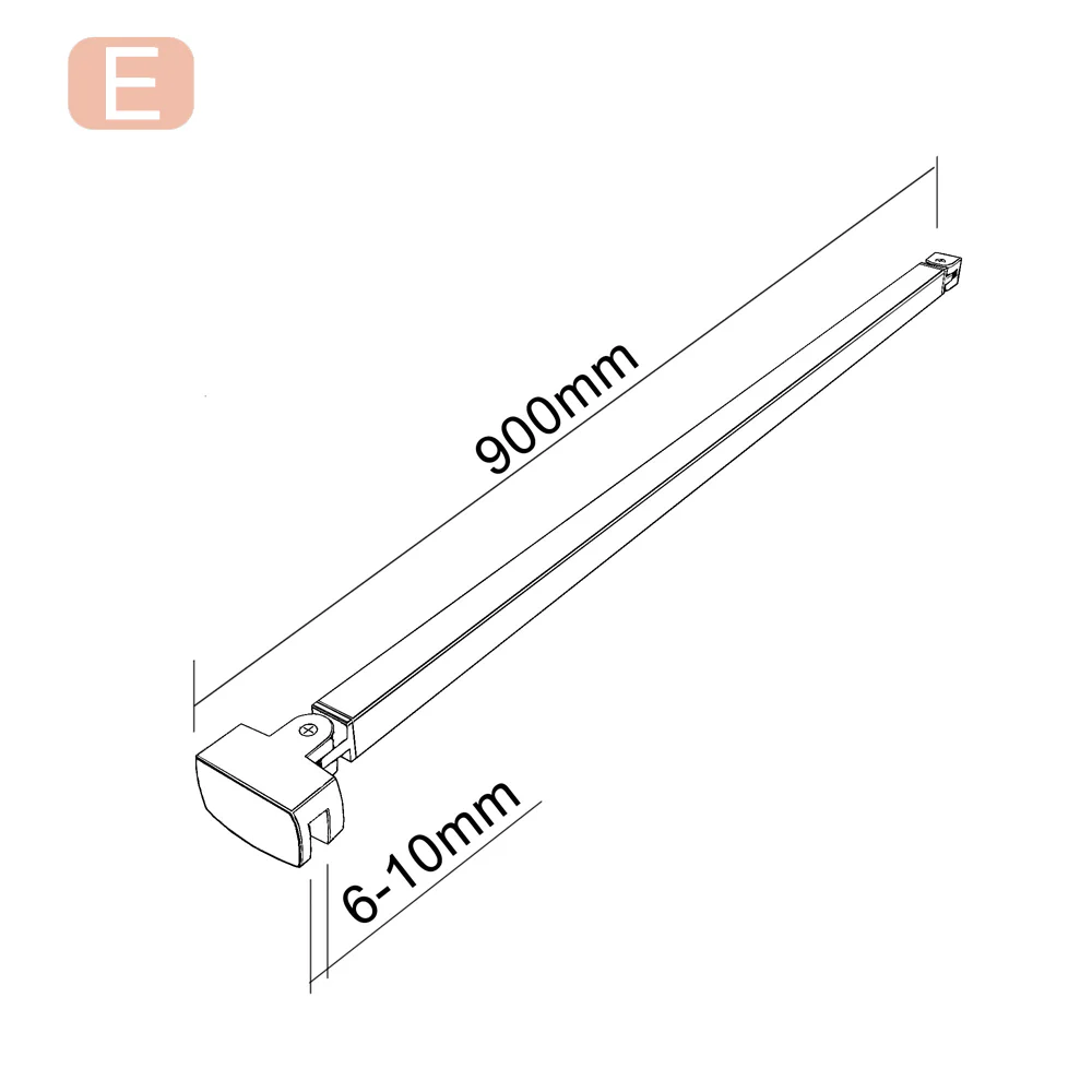 Aica Barra Stabilizzatrice Rinforzante Per Box Doccia Alluminio Cromato - Image 14
