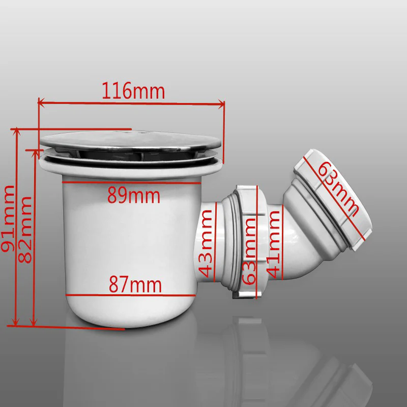 Sifone Pilettone Diametro 90 mm Coperchio In ABS Cromato Lucido??| Di Scarico Regolabile Per Piatto Doccia Aica - Image 5