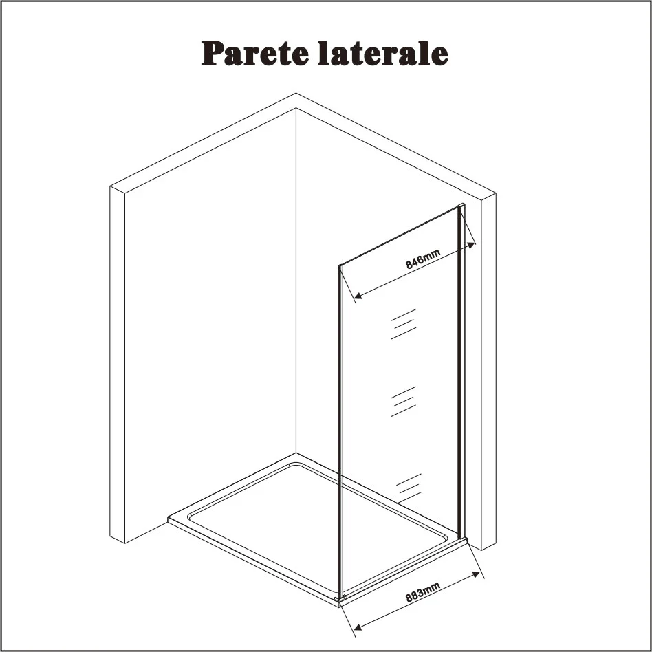 Aica Box Doccia Angolare Porta Battente Trasparente Vetro Temperato Anticalcare Barra Stabilizzatrice da 90/140cm Alto 187cm - Image 15