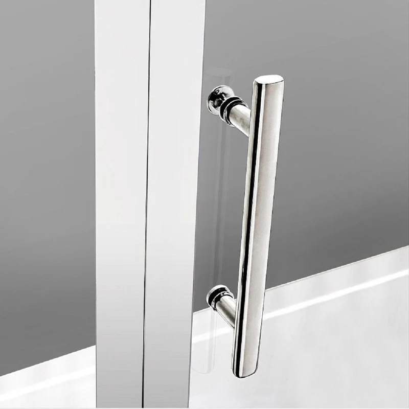Aica 187cm Box Doccia Angolare Porta Battente Vetro 6 mm Temperato Anticalcare Telaio e Barra Stabilizzatrice Cromato Lucido varie dimensioni - Image 5