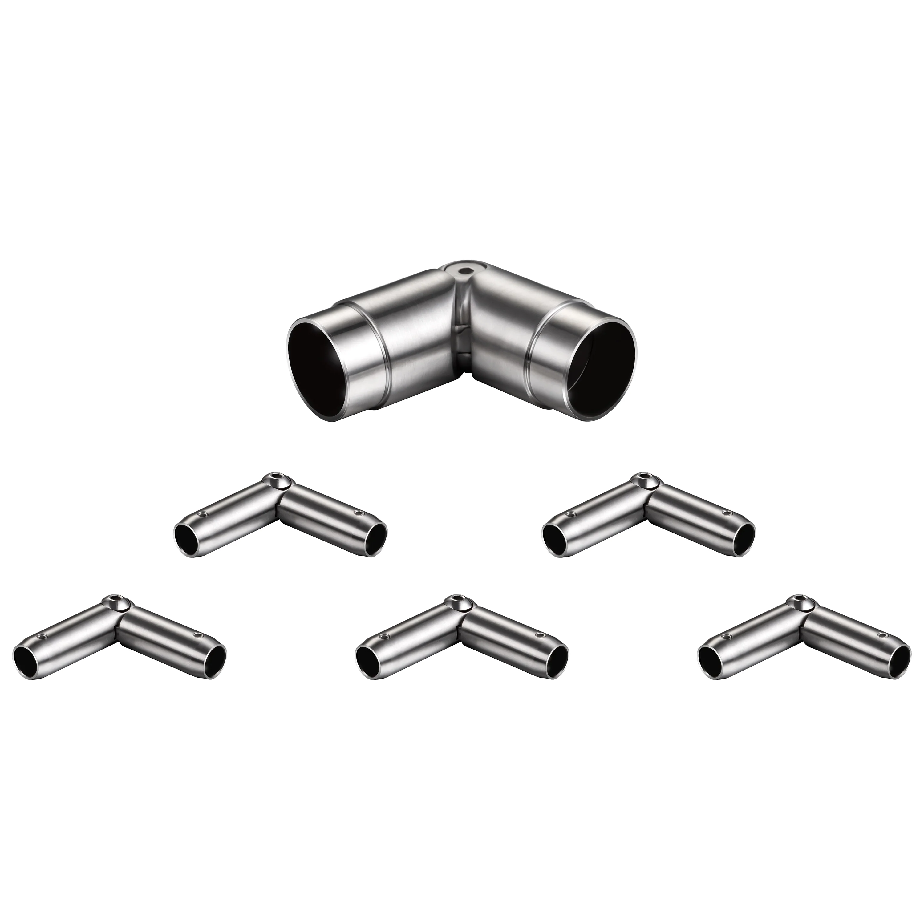 Kit Connettore Dritto/Angolo Regolabile per Ringhiere in Acciaio Inox 304 Diametro 42.4 mm Configuratore per Corrimano per Ringhiere a 3/5 Traversi - Image 14