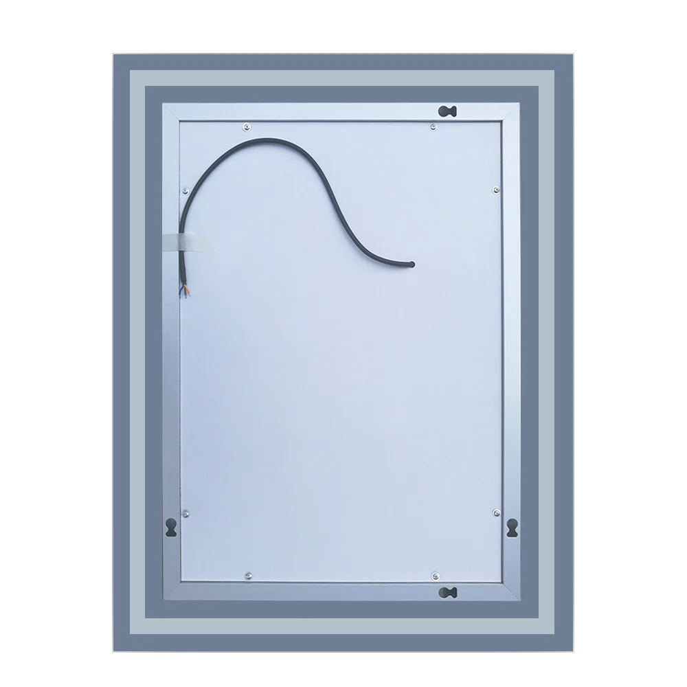 Aica Specchio Per Trucco Da Parete A Parete Con Specchio A Led Per Il Bagno A Parete A Led Nuovo Pulsante,Bianco Freddo,Anti-Appannamento - Image 9